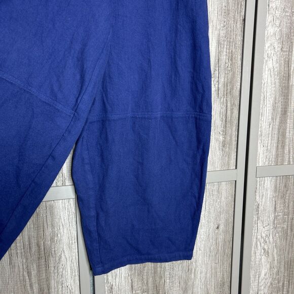 Free People Kayden Barrel Pants Size S Harem Wide Leg Cotton Gypsy Blue - Picture 3 of 10